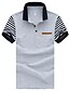 billige Poloskjorter til herrer-Herre Store størrelser Stripet Fargeblokk Polo - Bomull Daglig Skjortekrage Hvit / Navyblå / Grå / Sommer / Kortermet