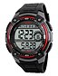 cheap Sport Watches-SKMEI Men&#039;s Sport Watch Digital Watch Digital Water Resistant / Waterproof Stopwatch Cool Digital Silver / Gray Black Red / Quilted PU Leather / Two Years