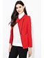 cheap Women&#039;s Blazer&amp;Suits-Women&#039;s Daily Vintage Spring / Fall Plus Size Regular Jacket, Solid Colored V Neck Long Sleeve Black / Wine L / XL / XXL