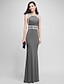 cheap Special Occasion Dresses-Sheath / Column Jewel Neck Floor Length Jersey Dress with Beading / Crystals by TS Couture®