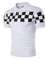 billige Poloskjorter til herrer-Bomull Kortermet,Skjortekrage Polo Rutet Enkel Fritid/hverdag Herre