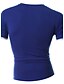 Χαμηλού Κόστους Ανδρικά Μπλουζάκια &amp; Φανελάκια-Ανδρικά T-shirt Ενεργό Μονόχρωμο Λαιμόκοψη V Λεπτό Αγνό Χρώμα Μπλε &amp; Άσπρο Βαθυγάλαζο / Κοντομάνικο / Καλοκαίρι