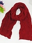 Недорогие Женские шарфы-Для женщин Прямоугольная,Зима Все сезоны Вязанная Однотонный