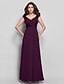 cheap Special Occasion Dresses-Sheath / Column Open Back Dress Formal Evening Floor Length Short Sleeve V Neck Chiffon V Back with Criss Cross Appliques 2022