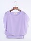 cheap Women&#039;s Blouses &amp; Shirts-Women&#039;s Plus Size Butterfly Sleeves Cotton Blouse - Solid Colored / Summer