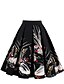 cheap Plus Size Bottoms-Women&#039;s Vintage Skirts Daily Holiday Floral Blue Purple Blushing Pink S M L