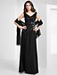 cheap Evening Dresses-Sheath / Column Elegant Dress Formal Evening Floor Length Sleeveless V Neck Chiffon V Back with Criss Cross Beading 2022 / Sparkle &amp; Shine