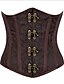 cheap Women&#039;s Sleep &amp; Lounge-Women&#039;s Lace Up Overbust Corset / Plus Size - Jacquard Brown S M L