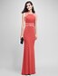 cheap Special Occasion Dresses-Sheath / Column Jewel Neck Floor Length Jersey Dress with Beading / Crystals by TS Couture®