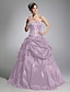 cheap Evening Dresses-Ball Gown Luxurious Quinceanera Prom Dress Sweetheart Neckline Sleeveless Sweep / Brush Train Taffeta with Crystals Draping 2021