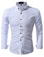 cheap Men&#039;s Casual Shirts-Men&#039;s Shirt  Collar Party Wedding Jacquard Print Long Sleeve Tops Cotton Business Chinoiserie White Wine Navy Blue / Work / Club / Beach
