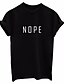 ieftine Bluze mărime mare-Pentru femei Tricou Scrisă Rotund Gri Alb Negru Zilnic Concediu Îmbrăcăminte Șic Stradă Casual / Vară / Manșon scurt