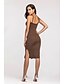 cheap Women&#039;s Dresses-Women&#039;s Strap Dress Short Mini Dress Black Gray Wine Khaki Sleeveless Solid Colored Party Split One-Size