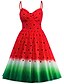 cheap Women&#039;s Dresses-Women&#039;s Party Going out Casual/Daily Vintage Cute Sheath Dress,Polka Dot Square Neck Knee-length Sleeveless Polyester Nylon SummerHigh
