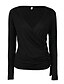 cheap Plus Size Tops-Women&#039;s T shirt Tee Solid Colored V Neck Purple Gray Black Daily Going out Criss Cross Clothing Apparel / Long Sleeve