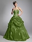 cheap Evening Dresses-Ball Gown Luxurious Quinceanera Prom Dress Sweetheart Neckline Sleeveless Sweep / Brush Train Taffeta with Crystals Draping 2021