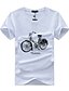 baratos Camisetas masculinas casuais-Homens Camiseta Gráfico Decote Redondo Verde Branco Cinzento Vermelho Manga Curta Tamanho Grande Diário Fashion Imprimir Blusas Algodão Ativo / Verão / Verão