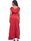 abordables Vestidos de mujer-Mujer Tallas Grandes Corte Ancho Corte Swing Vestido Un Color Maxi Escote en Pico