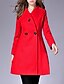 cheap Women&#039;s Coats &amp; Trench Coats-Women&#039;s Simple Casual Coat-Solid Colored V Neck