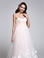 cheap Wedding Dresses-Wedding Dresses A-Line Sweetheart Sleeveless Court Train Tulle Bridal Gowns With Flower 2023