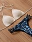 cheap Women&#039;s Swimwear &amp; Bikinis-Women&#039;s Floral / Crochet Halter Neck Bikini - Leopard