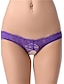 cheap Panties-Women&#039;s Ultra Sexy Panties Voiles &amp; Sheers Red Blushing Pink Purple