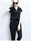 cheap Women&#039;s Two Piece Sets-Women&#039;s Casual/Daily Casual Summer Shirt Pant Suits,Solid Shirt Collar Short Sleeve 100% Cotton