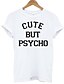 cheap Plus Size Tops-Women&#039;s T shirt Letter Round Neck Daily Holiday Short Sleeve Tops Streetwear White Black Gray