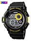 preiswerte Sportuhr-SKMEI Men&#039;s Sport Watch Wrist Watch Digital Watch Digital Charm Digital Golden Black Yellow / Quilted PU Leather