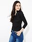 cheap Women&#039;s T-shirts-Women&#039;s Going out T-shirt - Solid Colored Lace Stand Black / Fall / Winter