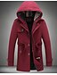 cheap Men&#039;s Jackets &amp; Coats-Men&#039;s Plus Size Cotton Trench Coat - Solid Colored Hooded / Long Sleeve