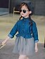 cheap Dresses-Girls&#039; Lace Ruffle Patchwork Long Sleeve Dress Black