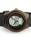 cheap Quartz Watches-Men&#039;s Wood Watch Fashion Watch Japanese Quartz Wooden PU Genuine Leather Band Charm Elegant Khaki