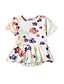 cheap Baby Girls&#039; Tops-Baby Girls&#039; Floral Print Short Sleeves Blouse White