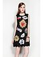 cheap Women&#039;s Dresses-Women&#039;s Party / Daily / Going out Street chic A Line Dress - Letter Spring Black M L XL
