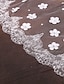 cheap Wedding Veils-One-tier Lace Applique Edge Wedding Veil Elbow Veils / Chapel Veils with Embroidery / Appliques Tulle / Oval