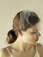 cheap Wedding Veils-One-tier Beaded Edge Wedding Veil Blusher Veils with Sparkling Glitter Tulle