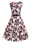 cheap Vintage Dresses-Women&#039;s Going out Casual / Daily Vintage Street chic Sheath Dress - Floral Dusty Rose Spring Blushing Pink L XL XXL