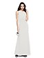 cheap Special Occasion Dresses-Sheath / Column Jewel Neck Floor Length Chiffon Sparkle &amp; Shine Formal Evening Dress with Beading / Ruched by TS Couture®