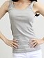 preiswerte Tank-Shirts &amp; kurze Jäckchen für Damen-Damen Solide Tank Tops, U-Ausschnitt Polyester