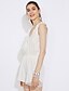 cheap Women&#039;s Jumpsuits &amp; Rompers-Women&#039;s Holiday / Beach Boho Deep V White Romper, Solid Colored Lace S L Sleeveless Summer