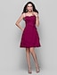 お買い得  Robes de Cocktail-A-Line Elegant Homecoming Cocktail Party Dress Spaghetti Strap Sleeveless Knee Length Chiffon with Tier 2022