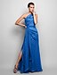 cheap Special Occasion Dresses-Sheath / Column Open Back Dress Formal Evening Military Ball Floor Length Sleeveless One Shoulder Chiffon with Side Draping 2023