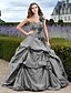 cheap Special Occasion Dresses-Ball Gown Elegant Dress Quinceanera Formal Evening Court Train Sleeveless One Shoulder Taffeta with Pick Up Skirt Appliques 2024