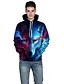 cheap Men&#039;s Hoodies &amp; Sweatshirts-Men&#039;s Hoodie 3D Print Hooded Active Long Sleeve Loose Rainbow M L XXL / Spring / Fall