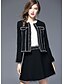 cheap Women&#039;s Jackets-Women&#039;s Jacket Casual Jacket Regular Pure Color Petite Coat Black Going out Winter Round Neck Regular Fit S M L XL / Long Sleeve / Color Block