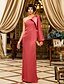 cheap Special Occasion Dresses-Sheath / Column Elegant Dress Wedding Guest Floor Length Long Sleeve One Shoulder Chiffon with Draping 2022