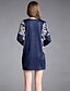 cheap Women&#039;s Dresses-Women&#039;s Blue Dress Vintage Fall Daily Going out Tunic Floral Print L XL Loose