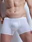 cheap Men&#039;s Briefs Underwear-Men&#039;s Boxer Briefs 1 PC Underwear Solid Colored Sexy White Black Blue M L XL