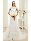 cheap Wedding Dresses-Hall Wedding Dresses Mermaid / Trumpet Illusion Neck Sleeveless Court Train Lace Bridal Gowns With Bowknot Sash / Ribbon 2023 Summer Wedding Party, Women&#039;s Clothing
